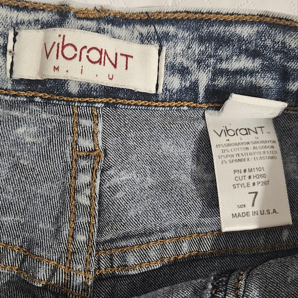 Vibrant Acid Wash Ripped Jeans SZ 7 - Picture 2 of 3